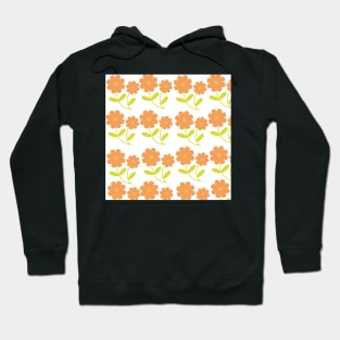 Orange flower pattern design Hoodie